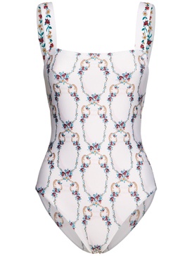 Cafe floral lycra one piece swimsuit