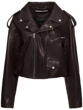 Lisio leather biker jacket