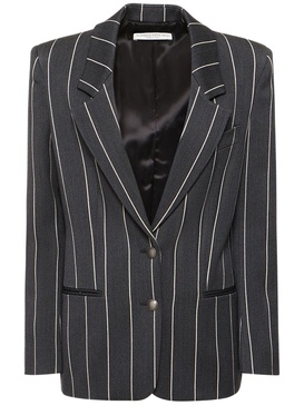 Pinstripe light wool tailored jacket