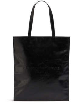 Large Pinch crackled patent leather tote