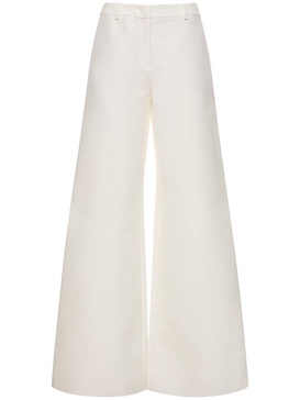 Cotton duchesse wide pants