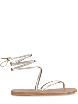 5mm Celia metallic leather flat sandals