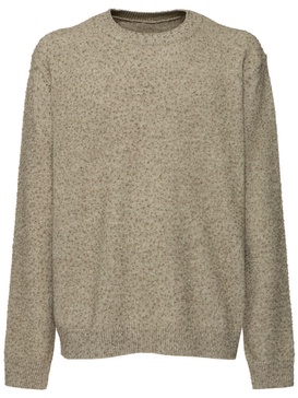 Wool & cotton crewneck sweater