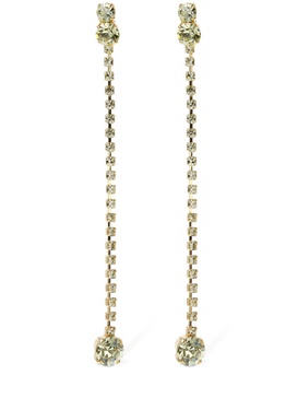 Crystal strand drop earrings