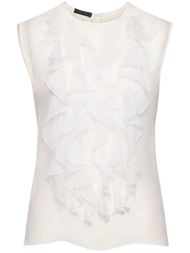 Sleeveless chiffon top