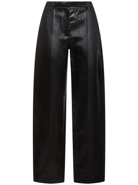 Linen blend balloon pants