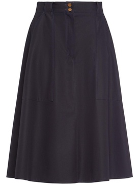 Cennare cotton twill midi skirt