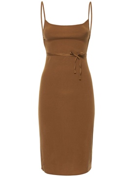 The Km stretch cupro blend midi dress