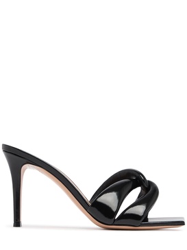 85mm Patent leather mules