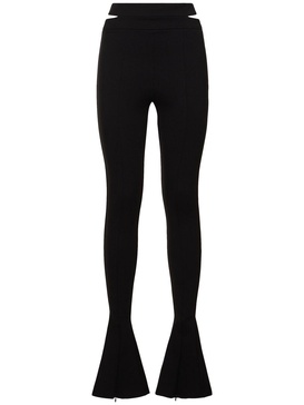 Stretch viscose cut-out pants