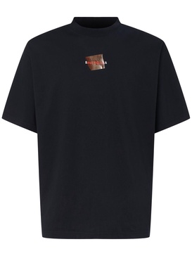 Taped logo cotton t-shirt