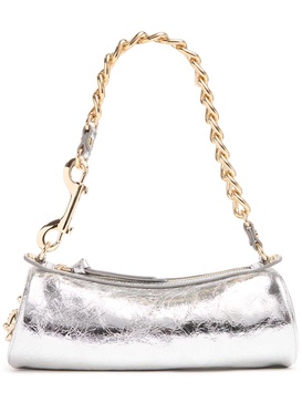 Cindy metallic crinkled cylinder bag