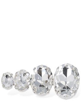 Crystal oval hair clip