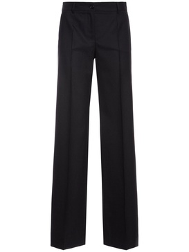 Wool stretch wide leg pants
