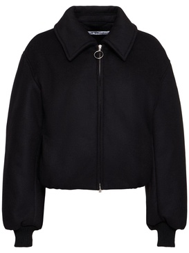 Owella wool blend felt bomber jacket