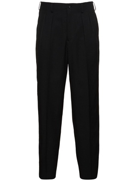 Z-2 tucked gabardine wool pants