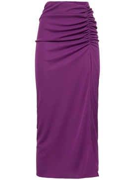 Paige high slit jersey midi skirt