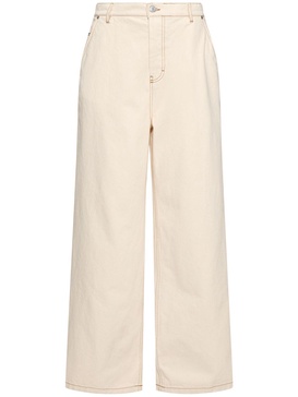 Wide cotton fit jeans