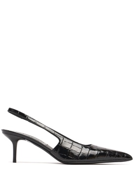 105mm Emma croc embossed slingbacks