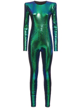 Sequined long sleeve jumpsuit