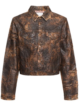 Oraia monogram distressed denim jacket