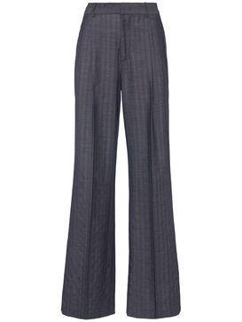 Wool suiting wide pants