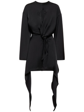 Louie satin cutout mini dress