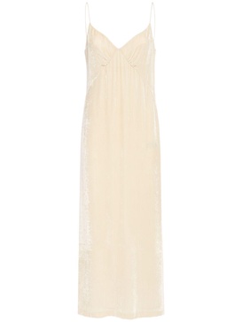 Fluid velvet long dress
