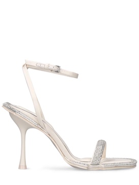 95mm Icon crystal & leather sandals