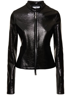City vinyl jacket w/ zip