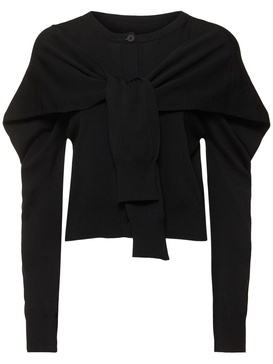 Four sleeved knitted cardigan