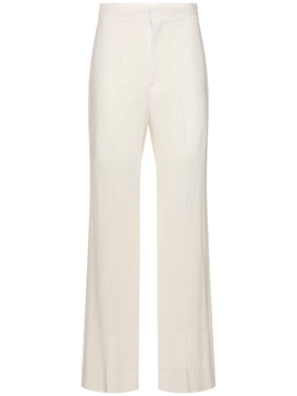 Straight viscose blend pants