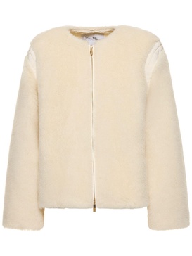 Panno wool blend collarless jacket