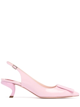 55mm Virgule patent leather pumps