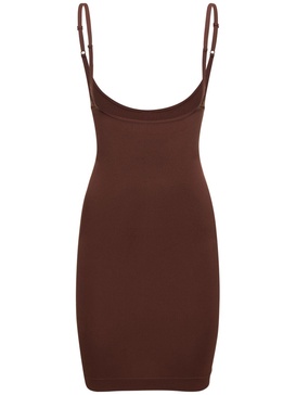 Sculpting jersey slip-on mini dress