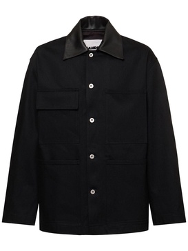 Boxy fit cotton denim jacket