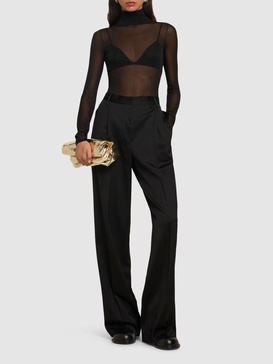 Portia viscose blend straight pants