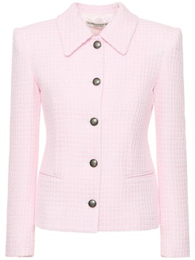 Sequined tweed single breasted jacket