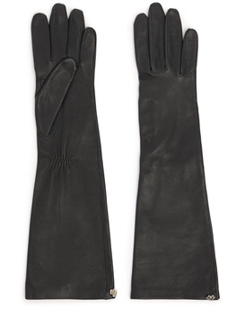 Leather long gloves