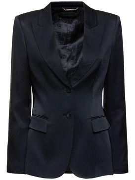 Satin single breast blazer