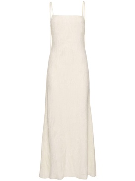 Avebury double plissé midi slip dress