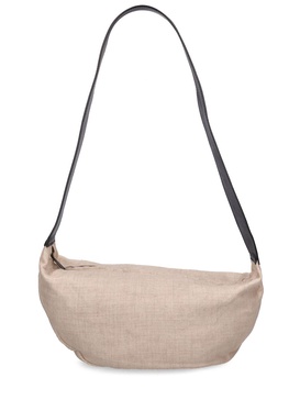 LVR Exclusive Small linen Crescent bag