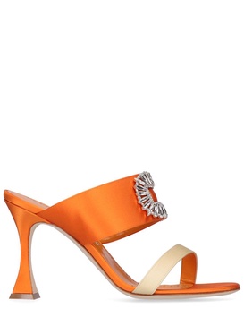90mm Laali embellished satin mules