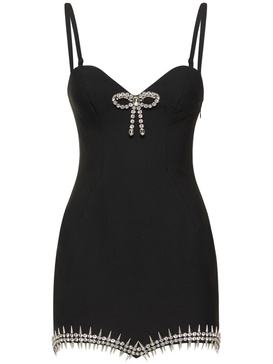Embellished spike mini dress