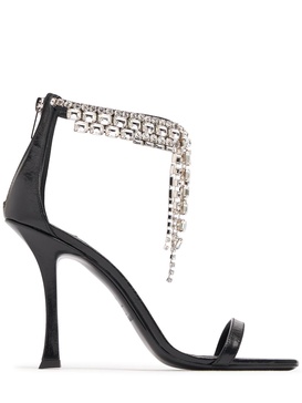 100mm Verity leather sandals
