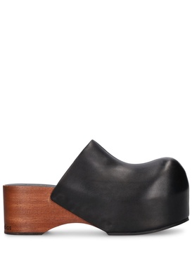 70mm Barlo leather clogs