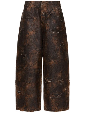 Monogram coated denim jeans