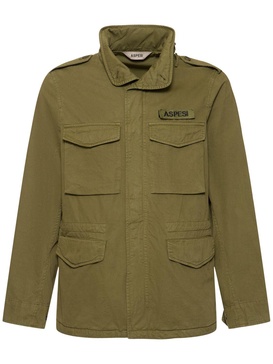 Unlined cotton gabardine filed jacket