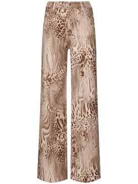 Leopard print mid rise boyfriend jeans