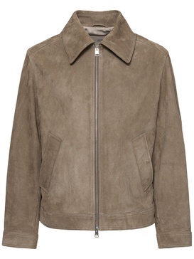 Leather zip jacket